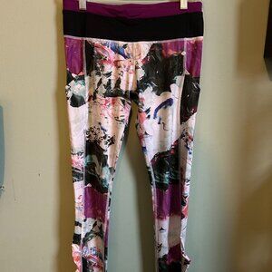 Lululemon Running Leggings | Purple Multi Coloured | Size 6  Authentic